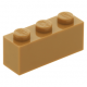 LEGO kocka 1x3, középsötét testszínű (3622)